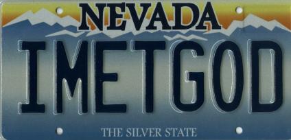 IMETGOD License Plate